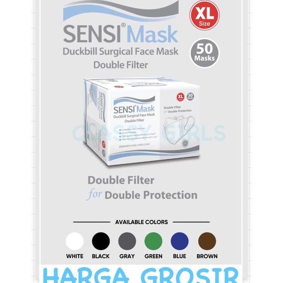 7.7 Sale Masker Sensi Duckbill Xl Surgical Double Filter Mix 5 Warna Terbaru