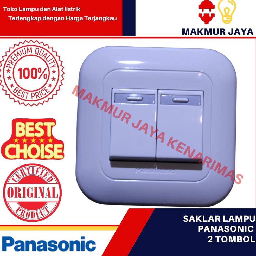 Terbaru Panasonic saklar isi 2 tombol/saklar seri panasonic murah/ 55