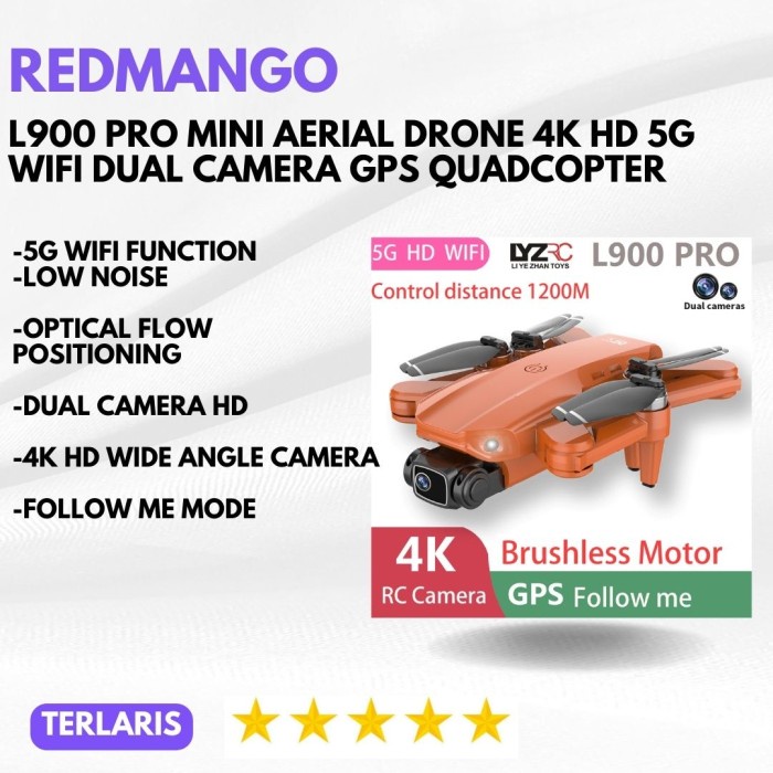 Drokam L900 Pro Mini Aerial Drone 4K Hd 5G Wifi Dual Camera Gps Quadcopter