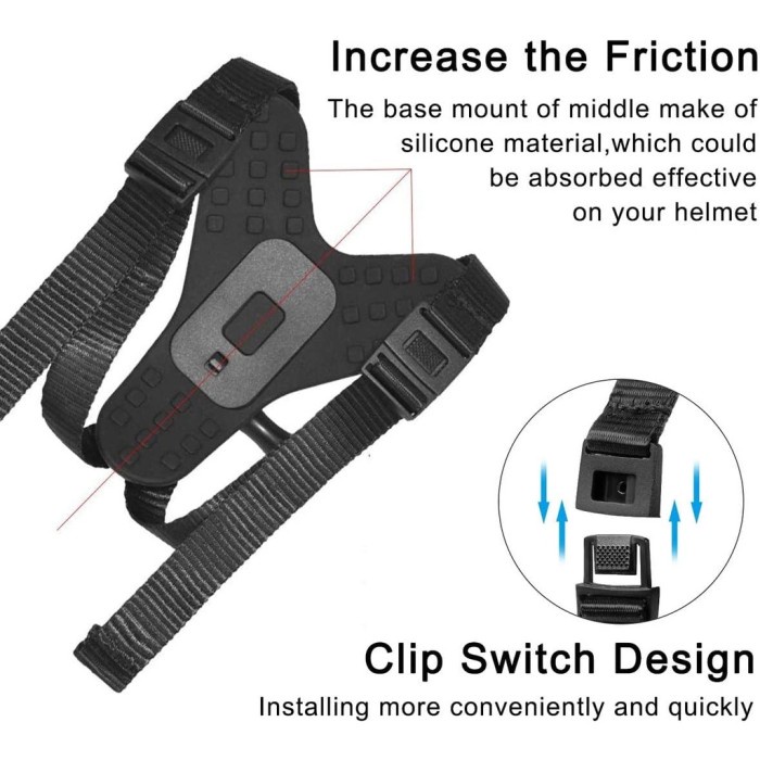MUST HAVE STRAP DAGU HELM MOTOR UNTUK KAMERA ACTIONAKASO VLOG POV TERBARU