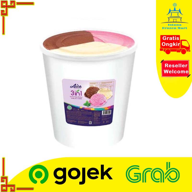 

Ice Cream Family 3 in 1 Es Krim Bucket 8 Liter - AICE