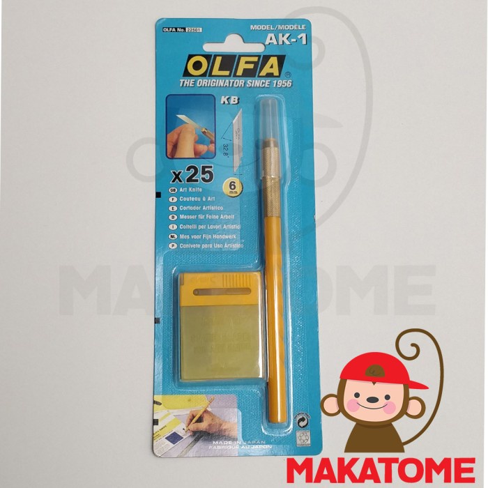 

Terlaris Art Knife Olfa Basic Art Knife Ak-1 Isi 25 Blade Pisau Hobby Craft Japan