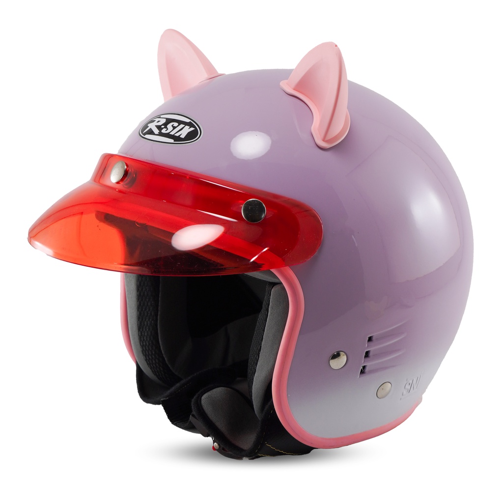 Helm Bogo Retro Dewasa Cewek Wanita Sni Bisa Cod Kuping Kucing Terbaru