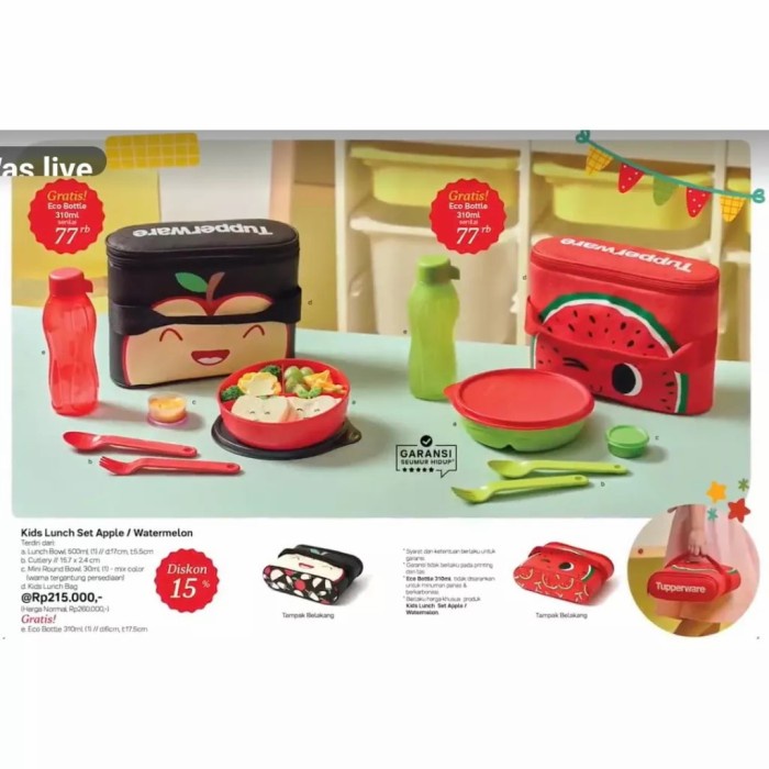 Tempat makan anak Tupperware kids lunch set promo NEW