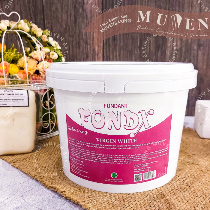

Fondx Fondant Virgin White 5 Kg / Icing Cotton White Fondan Gumpaste