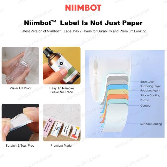 

Thermal Label Printer Sticker Niimbot B21 Refill Label - Plain White