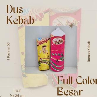 

New Dus Kebab Color Full Besar - Dus Kebab - Packaging Kebab Besar - 50 PC