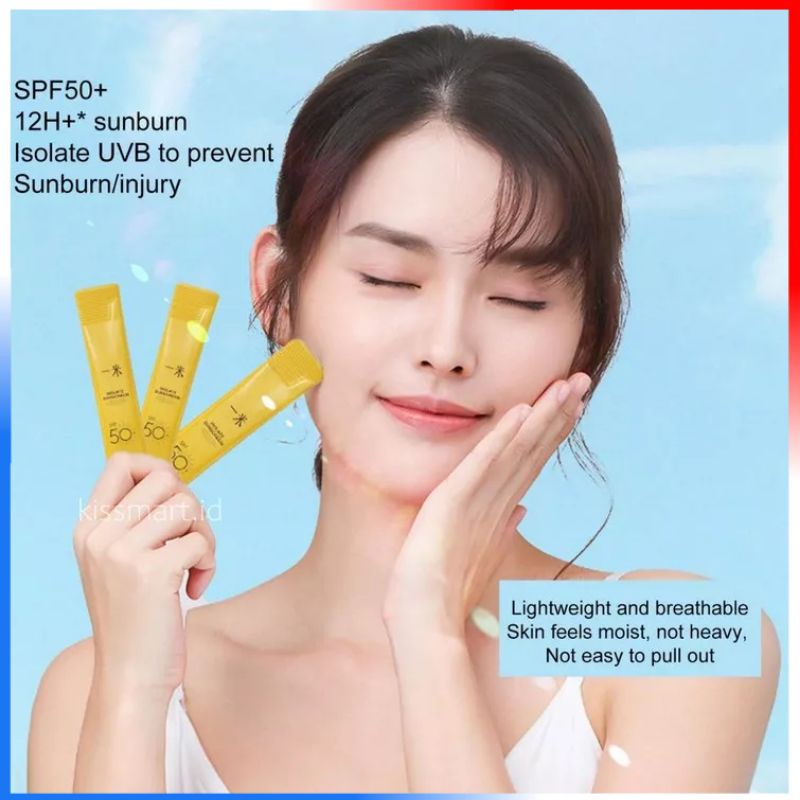 SPF 50 PA+ Sun Block Sachet Sun Screen Wajah Tahan 12 Jam