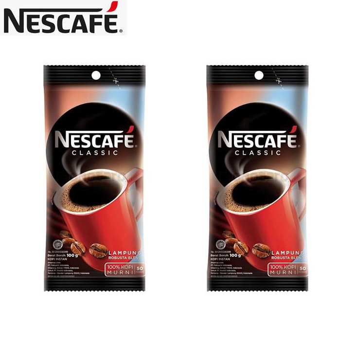 

Modern.. Nescafe Classic Kopi Hitam Instan Pouch 100 gr QHV