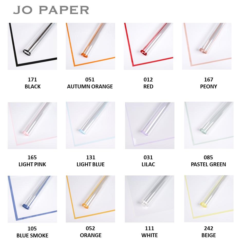 

Sale 7.7 [20 LEMBAR] Flower Wrapping Paper OPP Transparan Bening List Warna Kertas Buket Bunga Cellophane