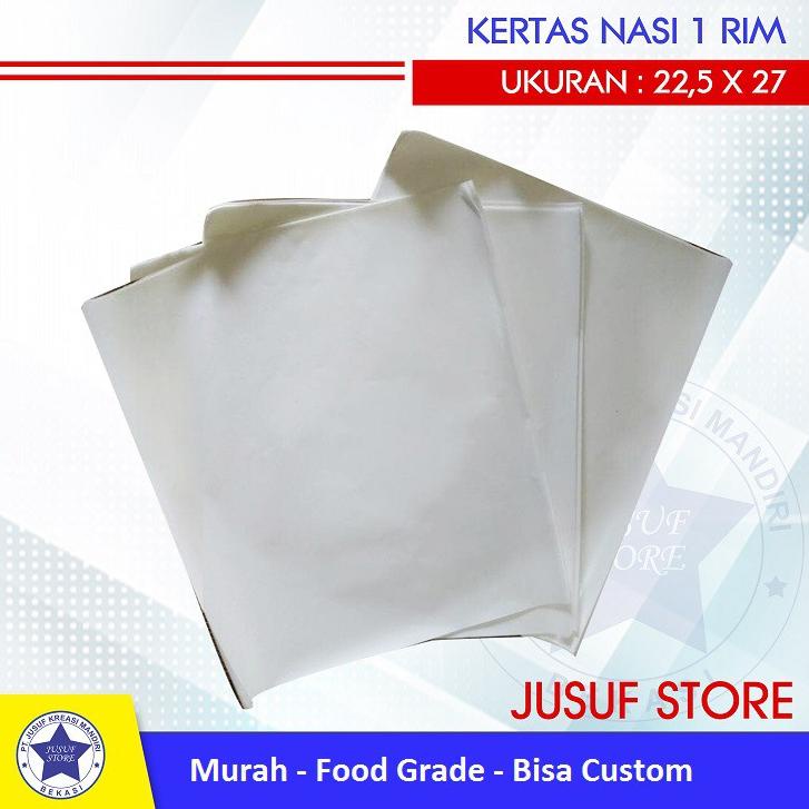 

Terbaru kertas nasi kfc, kertas nasi, kertas roti, burger, hotdog dan kebab 22,5x27cm @500pcs atau 1rim