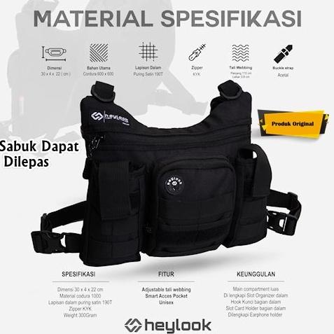 CHEST BAG PHANTOM TAS DADA PRIA TACTICAL RIG BAG OUTDOOR BARU ORIGINAL HEYLOOK Best Seller