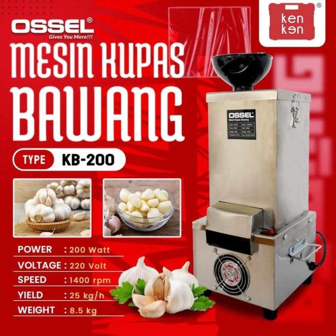 Mesin Kupas Bawang Putih Listrik Electric Garlic Peeler Ossel