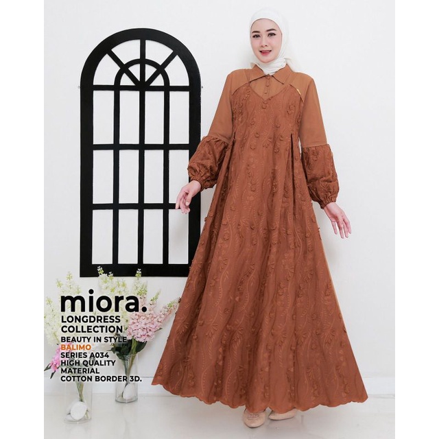 Gamis Miora merek Balimo fashion original gamis balimo terbaru