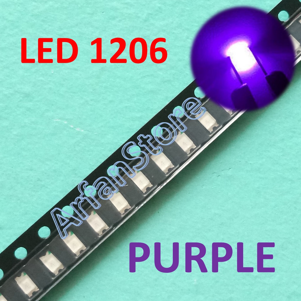 LED 1206 Purple Per SMD Chip 3216 UV Warna Ungu PER 10PCS