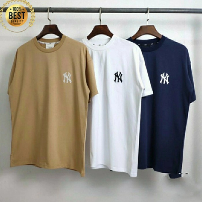 Jersa Baju Tshirt Mlb Ny Bordir Original Korea