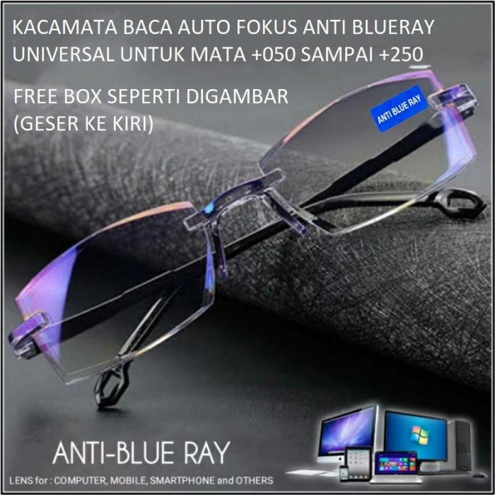 Best Seller Kacamata Baca Ajaib Superior Anti Blue Auto Fokus Sb