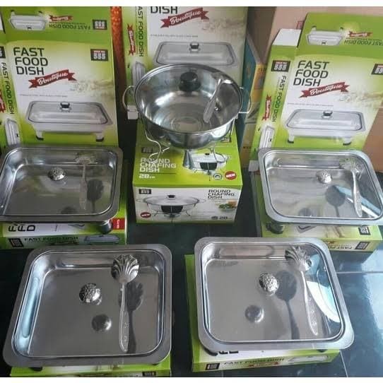 Terlaris Prasmanan Set Full Kaca (5Set) / Tempat Prasmanan Full Kaca