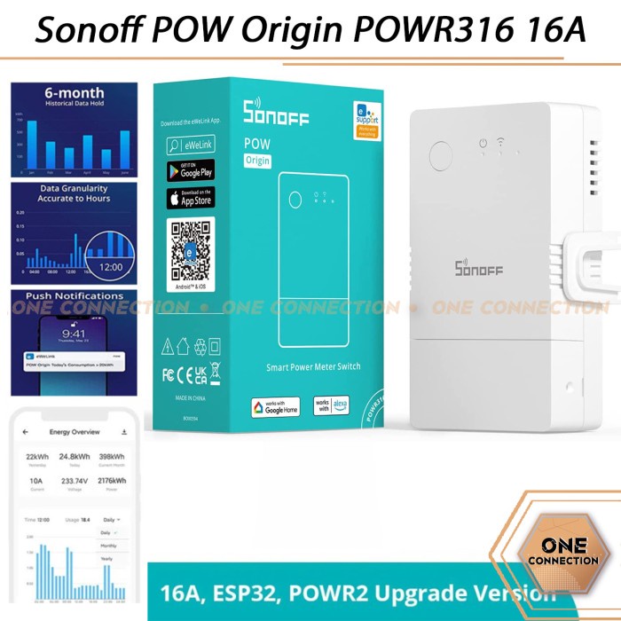 Sonoff POW R2 - WIFI Power Monitor Wifi Switch Smart Home Watt Meter