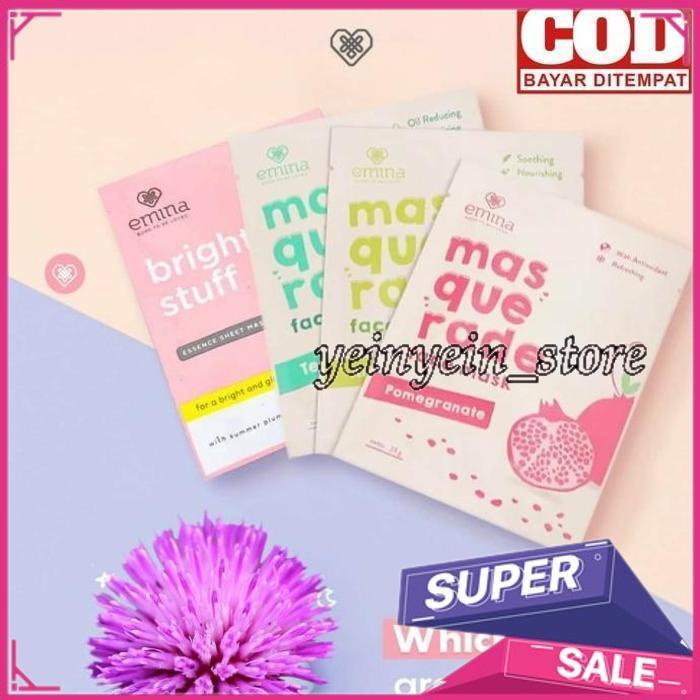 EMINA MASQUERADE & BRIGHT STUFF ESSENCE SHEET FACE MASK BEST PRODUK