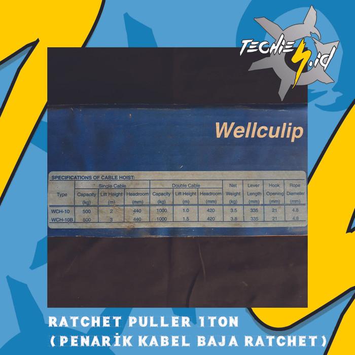 Ratcher Puller 1Ton (Penarik Kabel Baja Ratchet) Wch-10