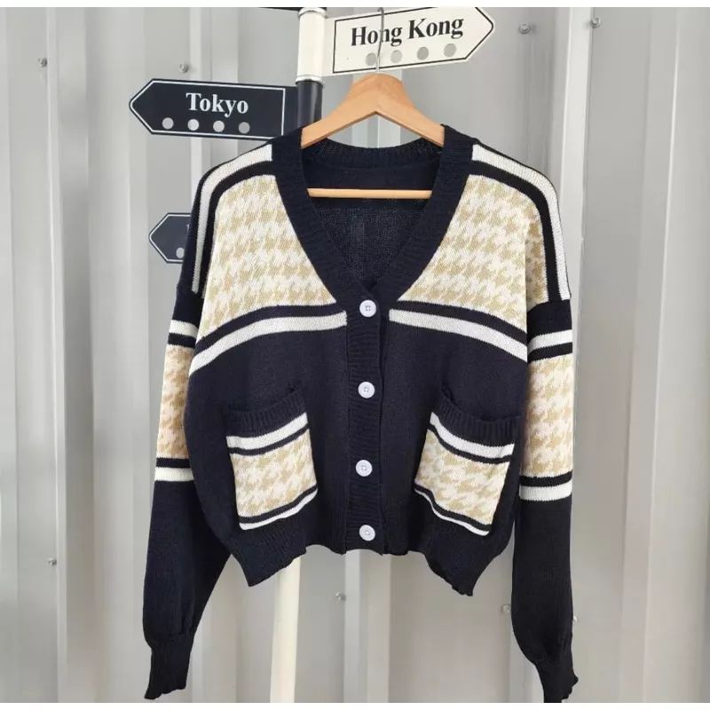 ALESHA OUTHER WANITA | CARDIGAN RAJUT KANCING SAKU POCKET | PAKAIAN ATASAN WANITA | CARDIGAN KANCING WANITA KOREAN STYLE