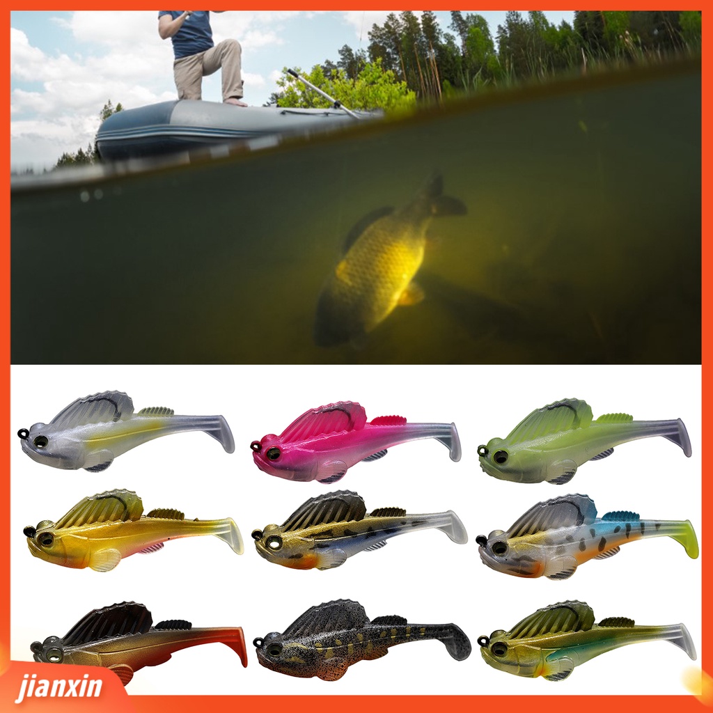 [Jianxin] 10g/14g Umpan Umpan Bercahaya Tajam Kait Simulasi Menggoda Angling PVC Jelly Ikan Power Jigger Bungkus Leadbait Memancing Luar Ruangan