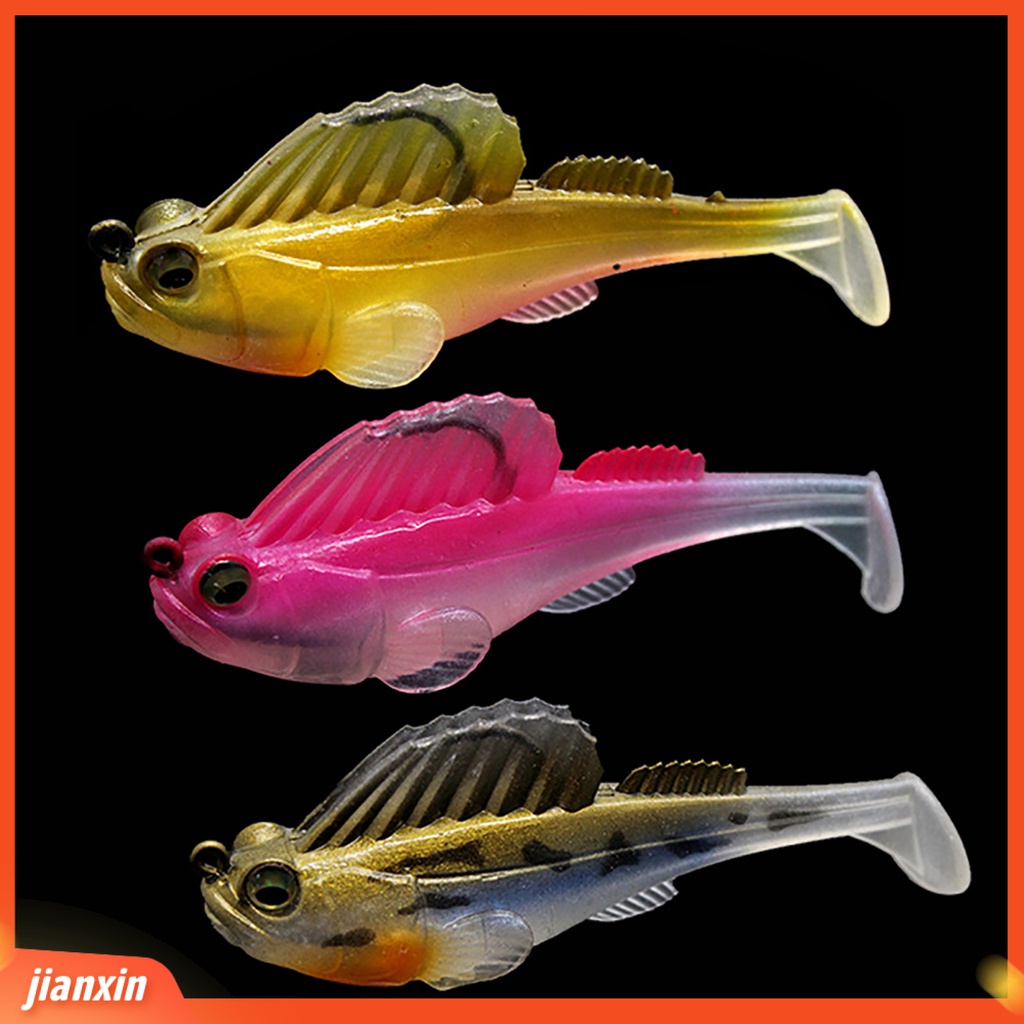 [Jianxin] 10g/14g Umpan Umpan Bercahaya Tajam Kait Simulasi Menggoda Angling PVC Jelly Ikan Power Jigger Bungkus Leadbait Memancing Luar Ruangan