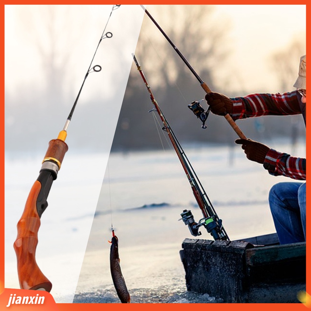 [Jianxin] 30/40/50cm Es Pancing Kerapatan Tinggi Dikuat Roda Kursi Portabel Pegangan Nyaman Bentuk Tekuk Manusia Memancing Anti Patah Outdoor Angling Winter Fishing Pole