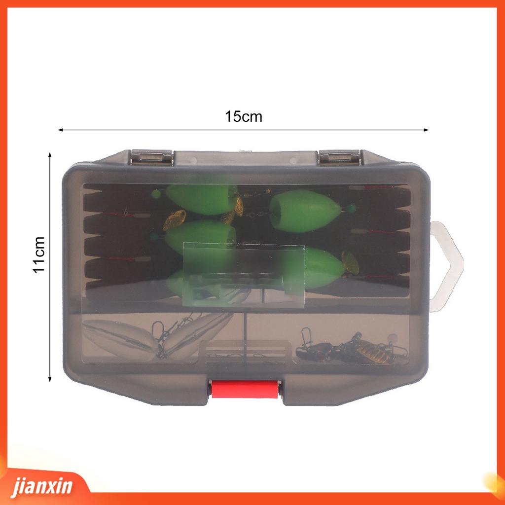 [Jianxin] 1 Set Pemikat Pancing Set Penembus Tinggi Tidak Mudah Decoupling Tajam Kait Angling Berputar Sequin Sendok Lure Memancing Aksesoris