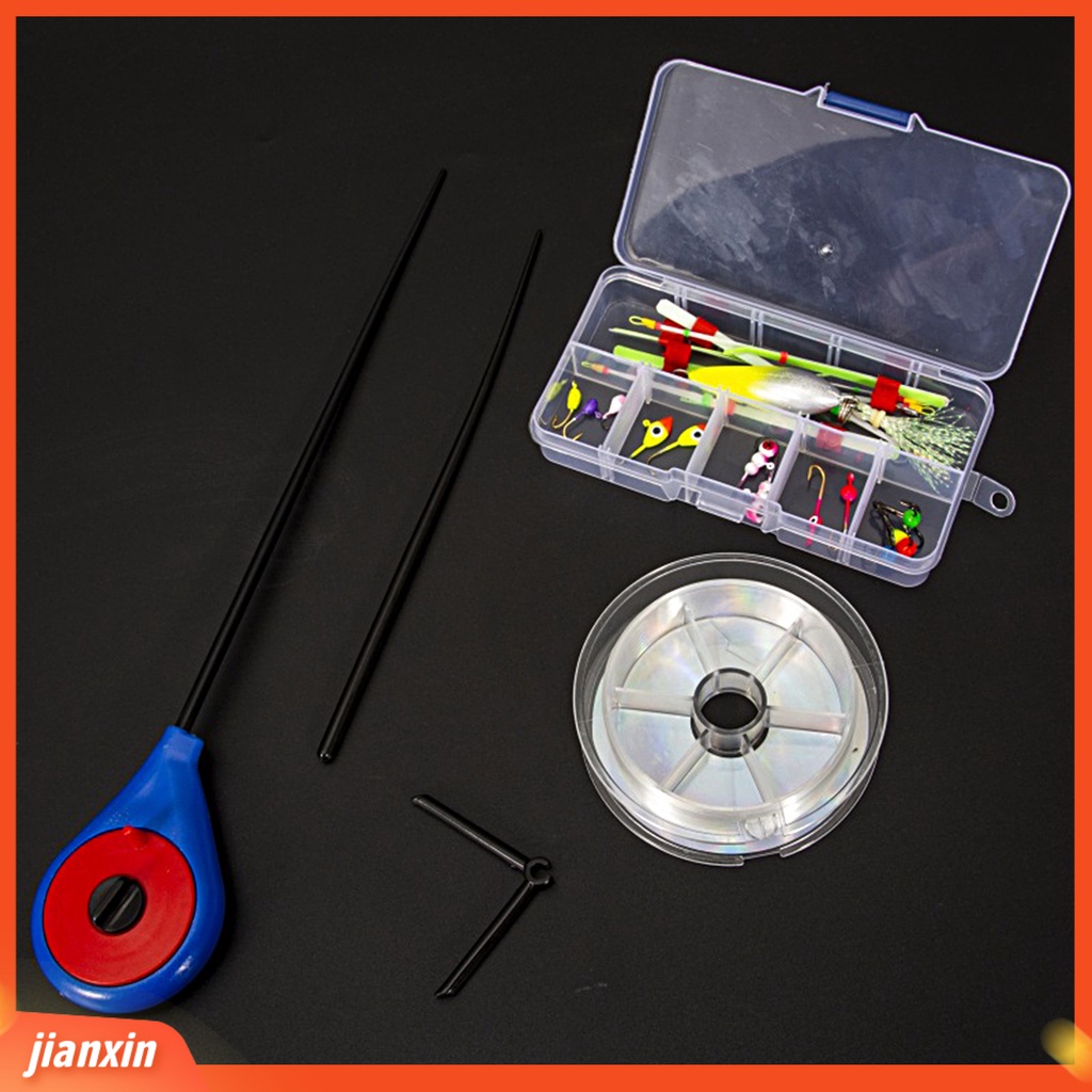 [Jianxin] 1 Set Es Pancing Umpan Set Instalasi Mudah Stabilitas Tinggi Kait Tajam Portabel Treble Hooks Angling Umpan Realistis Bentuk Hidup Umpan Pancing Garis Kombinasi Hadiah
