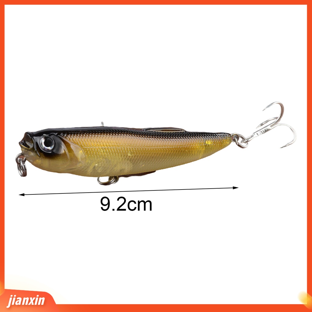 [Jianxin] 9g/9.2cm Memancing Umpan Kulit Hidup Simulasi Universal Reusable 3D Fisheyes Ikan Atraksi Compact Super Long Casting Mengambang Pensil Bass Umpan Alat Pancing