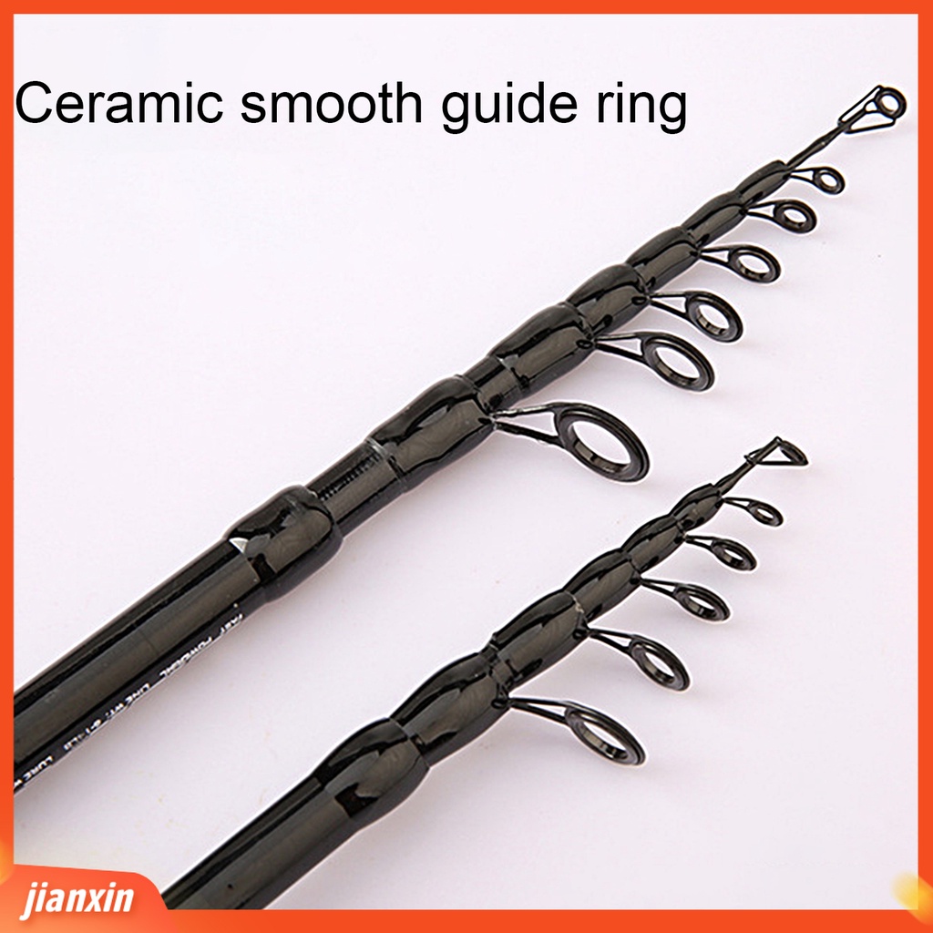 [Jianxin] 1.6/1.8/2.1/2.4m Joran Pancing Ultra Pendek Portable Roda Spiral Duduk Serat Karbon Teleskopik Air Tawar Air Asin Mini Pancing Alat Pancing