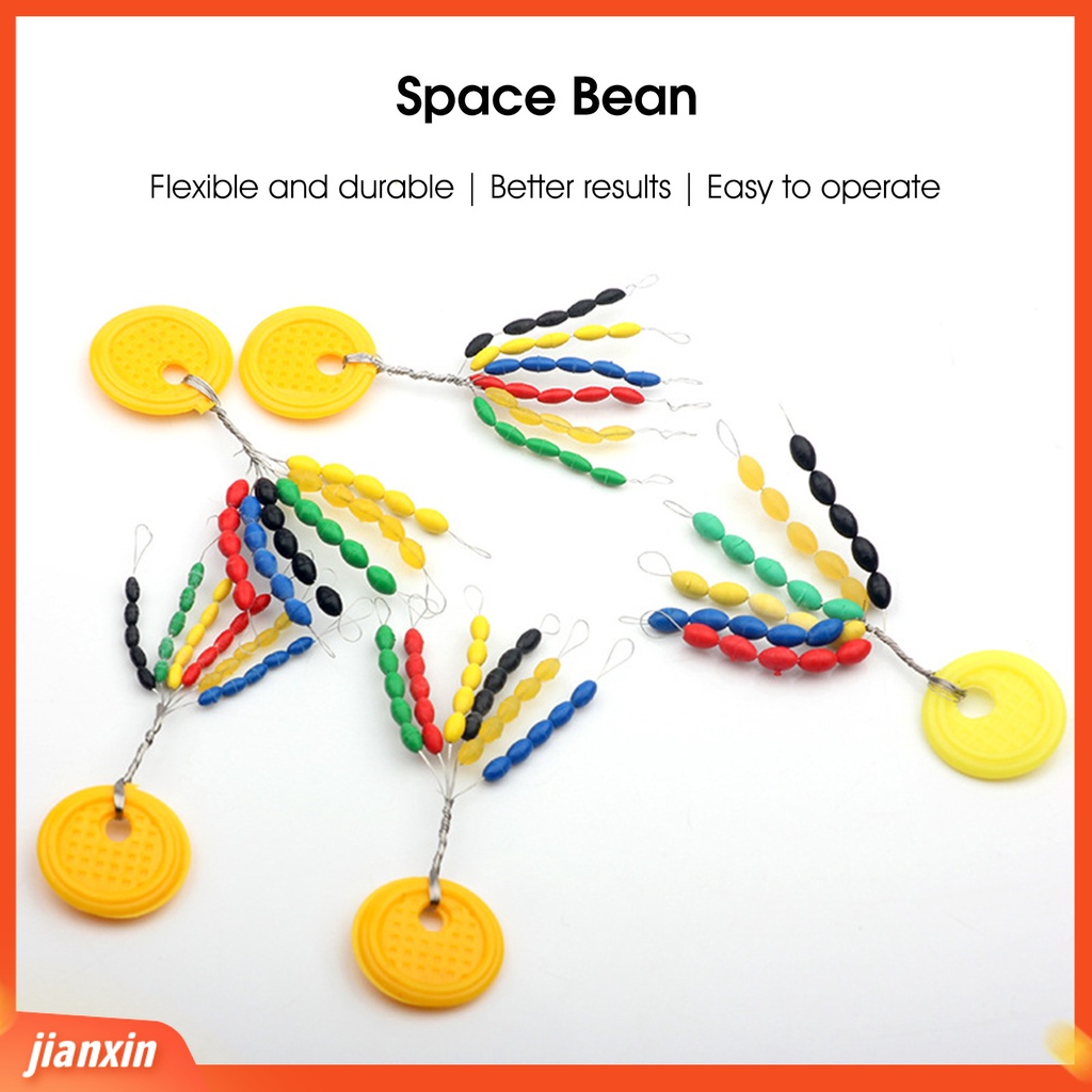 [Jianxin] Pcs Space Bean Pelampung Pancing Bahan Karet Bentuk Oval Warna-Warni