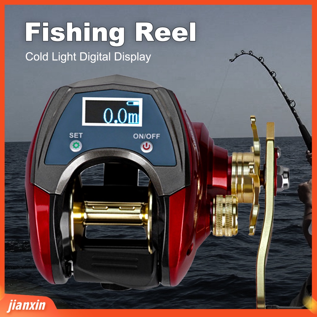 [Jianxin] Fishing Reel / Penggulung Senar Pancing Drag Anti Karat Akurat Dengan Display Digital