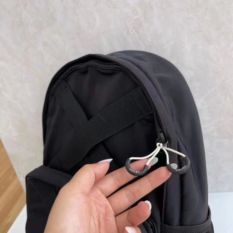 tas ransel kanzo cross logo backpack hitam rucksack nylon kenjo