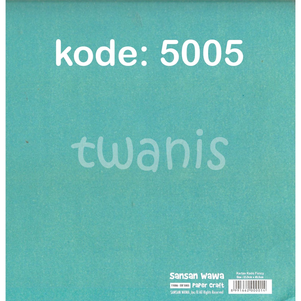 

Kertas Kado Polos Warna Tosca SANWA kode 5005 isi 40 lembar