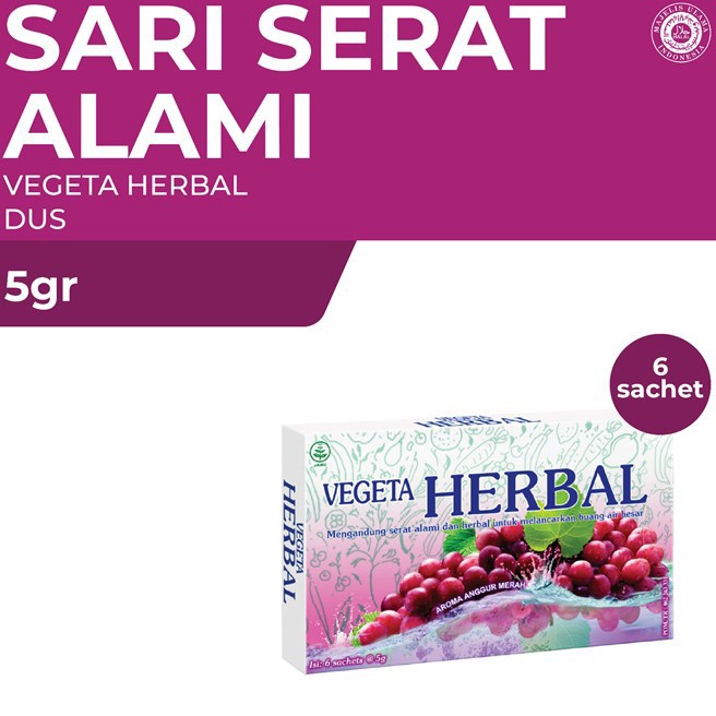 

✔️ Vegeta Dus 6 Sachet Herbal 5 g