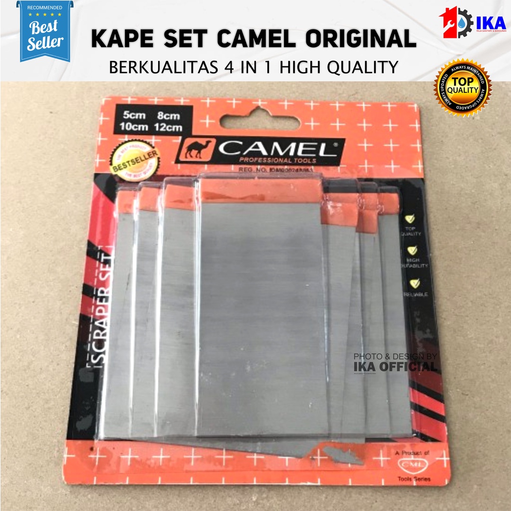 Kape Set 4pcs Camel - Skrap/kape/scraper Kape Set Camel / Scraper Camel Set 4 Ukuran / Share: kape set camel 4pcs / kape set 4pcs camel