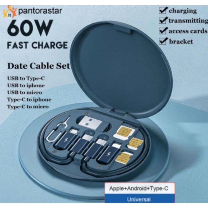 FM FIT Mini Digital Tools Storage Remax Kabel Data Charger Penyimpanan 60W