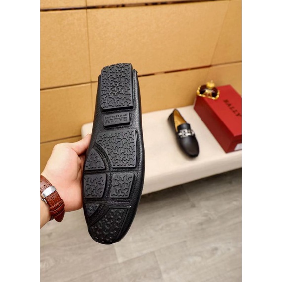 sepatu pria slip on men shoes loafer bally cowok sepatu kulit tanpa tali