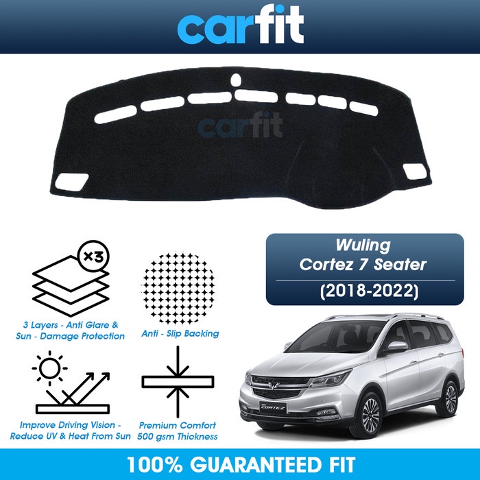 CARFIT Dashmat Wuling Cortez Dashboard Cover Karpet Dasbor 2018-2022