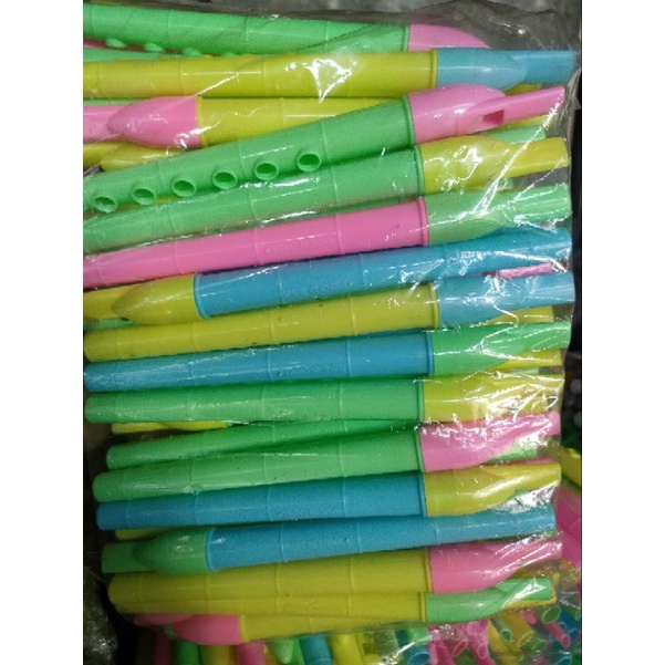 [100 Pcs] Mainan Anak Seruling Bahan Plastik