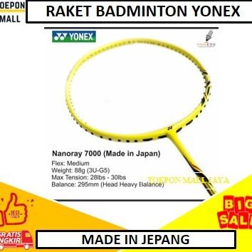 Raket Badminton Yonex Nanoray 7000+ Grip Original + Badminton Nadinealmirastore