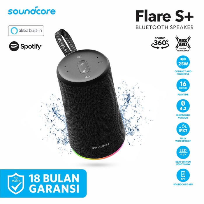 Speaker Bluetooth Anker Soundcore Flare S Plus - A3163