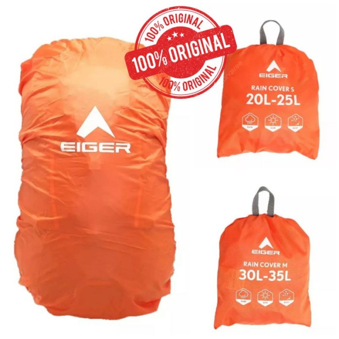 Bestseller Penutup Rain Cover Bag Tas Daypack Anti Air Waterproof Original Eiger