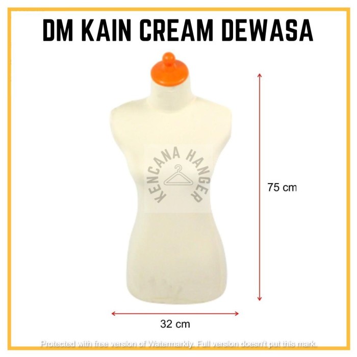 Terlaris Manekin Manekin Bodi Cewek Dewasa Kain Cream + Kaki Besi
