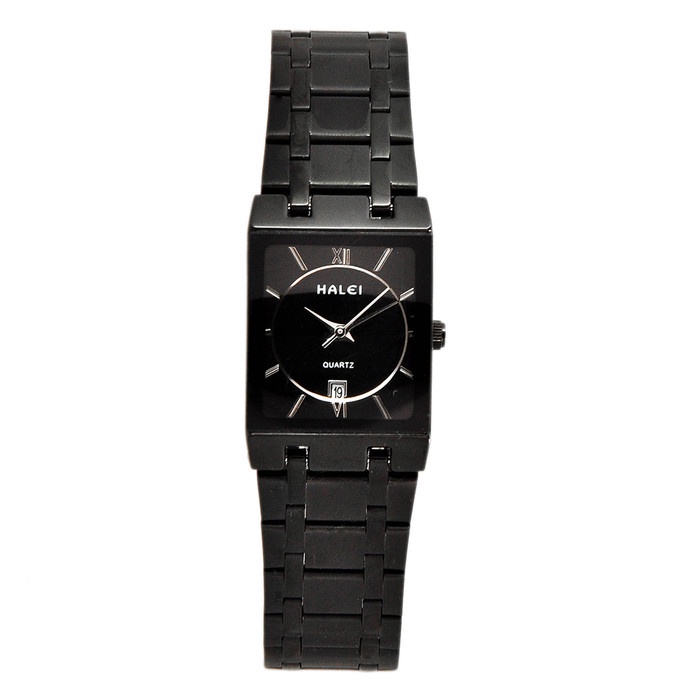 MUST HAVE JAM TANGAN WANITA HALEI ORIGINAL KOTAK 564L FULL BLACK TANGGAL AKTIF TERBARU