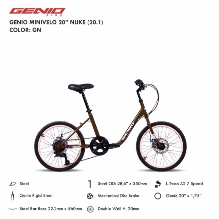 Terlaris Frame Sepeda Minion Genio Minivelo 20 Nuke