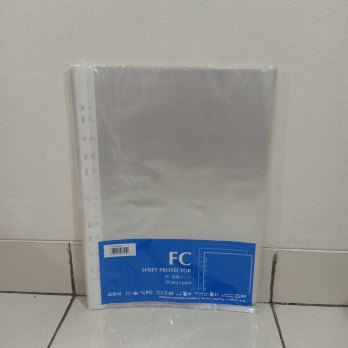 

Terlaris Sheet Protector Folio / Pp Pocket Daiichi F4 / 1 Pak Isi 50 Pcs